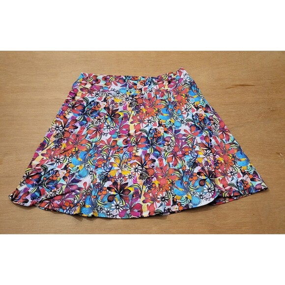 Dona Jo Performance Skirt Skort Tennis Floral Colorful Womens Size 3(XL) - Picture 2 of 12